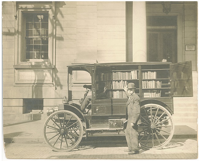 Washington County Free Library's first motorized bookmobile
